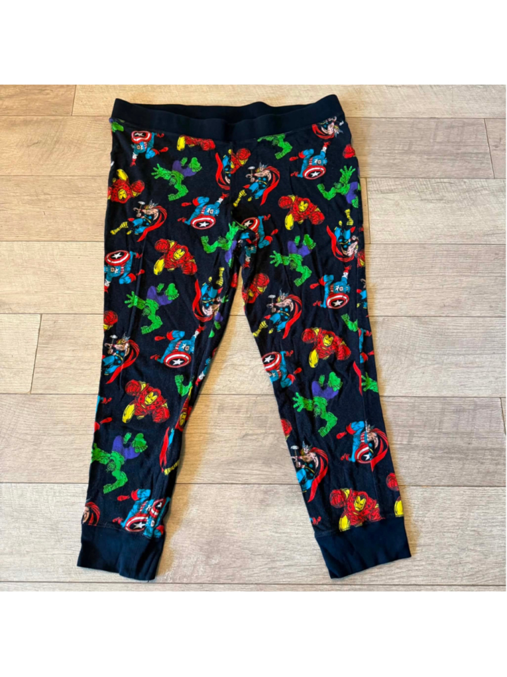 Boys Amazon Essentials Marvel Pajama Bottoms XXL Black Multi-color